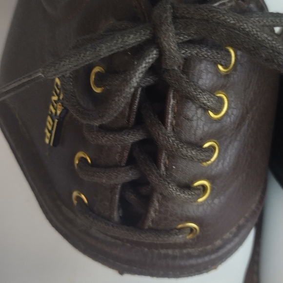 Dunlop Dry Classic Saddle Mens Leather Golf Shoes Size 9 M4750C White and Brown - Picture 10 of 16